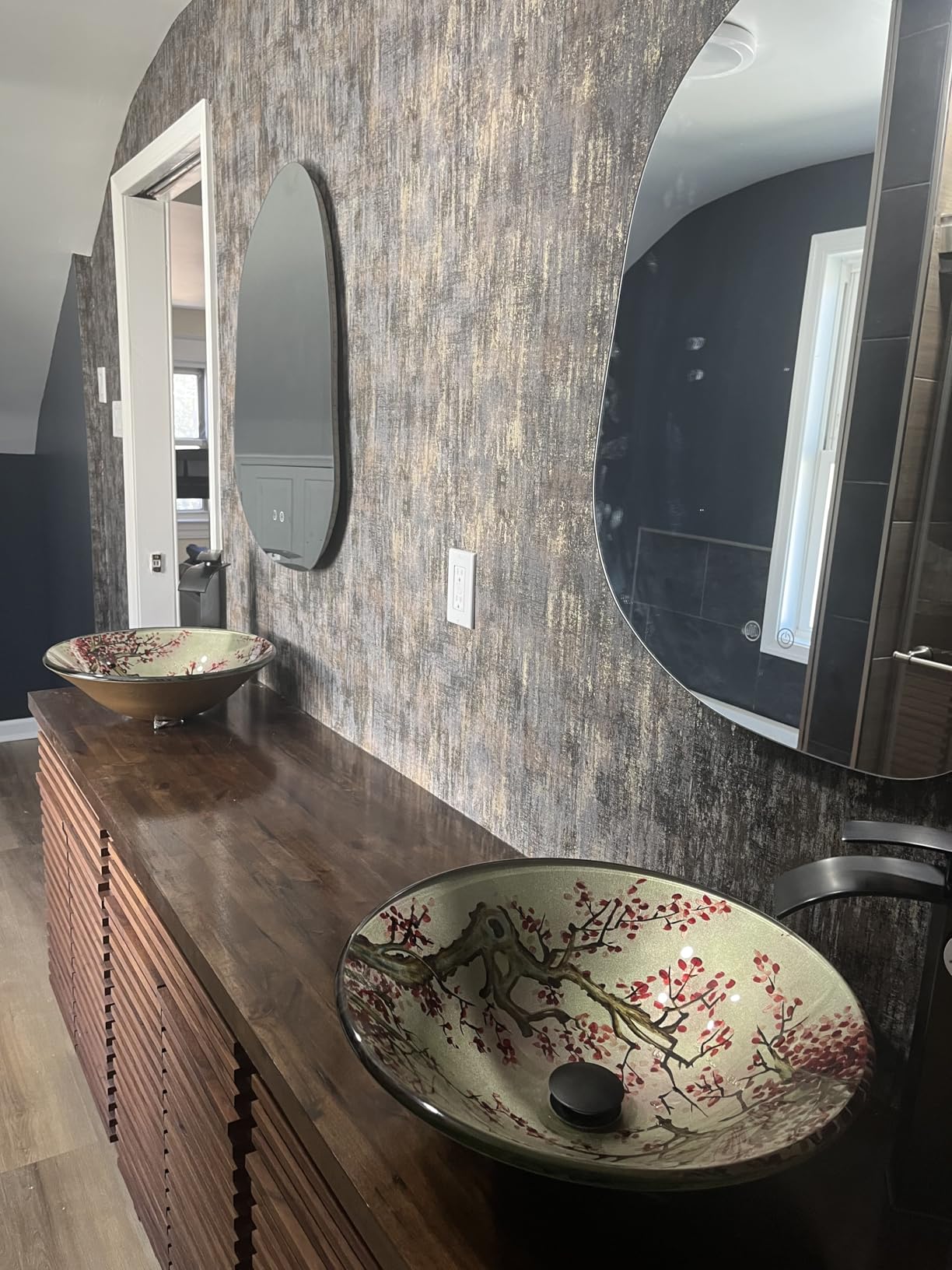 Metallic Gold Charcoal Wallpaper