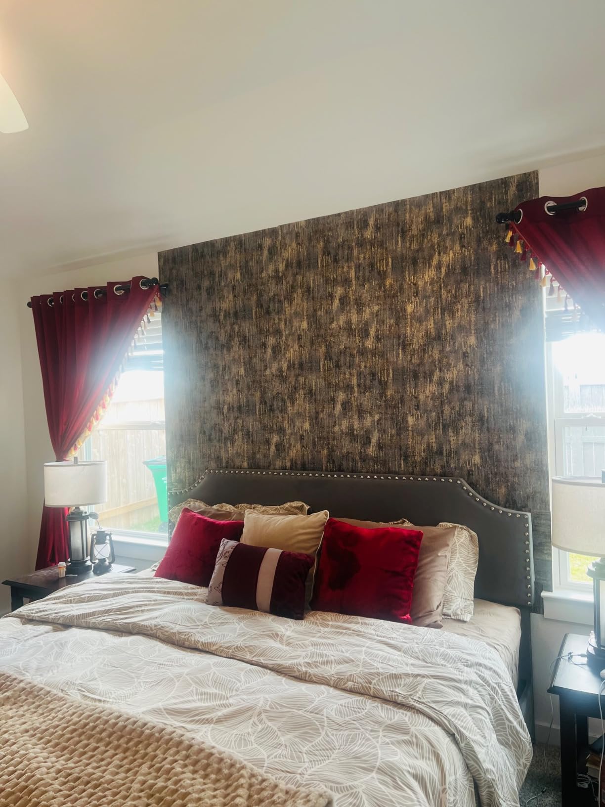Metallic Gold Charcoal Wallpaper